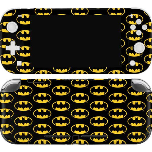 DC Comics Batman Logo Pattern Nintendo Switch Lite Skin